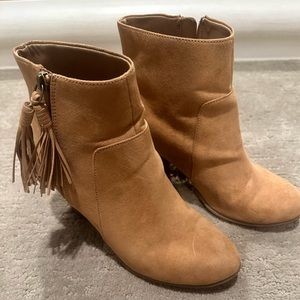 Chunky Ankle Boots with Tassel